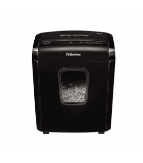 Fellowes Powershred 6M Black, 13 L, Credit cards shredding, Mini-Cut Shredder, Paper handling standard/output 6 sheets per pass,