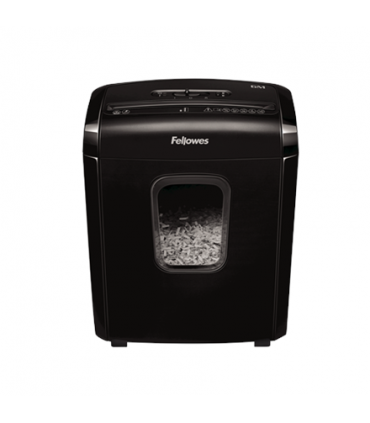 Fellowes Powershred 6M Black, 13 L, Credit cards shredding, Mini-Cut Shredder, Paper handling standard/output 6 sheets per pass,