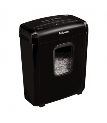Fellowes Powershred 6M Black, 13 L, Credit cards shredding, Mini-Cut Shredder, Paper handling standard/output 6 sheets per pass,