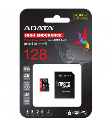 ADATA AUSDX128GUI3V30SHA2-RA1 Memory Card 128 GB, MicroSDXC, Flash memory class 10, Adapter, 80 MB/s, 100 MB/s