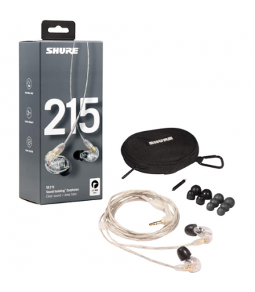 Shure SE215 Earphone, Clear