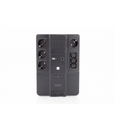 Digitus All-in-One UPS, 600VA/360W, LED 12V/7Ah x1, 4x CEE 7/7,3x IEC C13, USB, RJ45