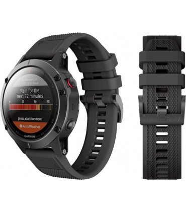 Tech-Protect kellarihm Smooth Garmin fenix 5/6/6 Pro 22mm, must