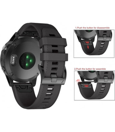 Tech-Protect kellarihm Smooth Garmin fenix 5/6/6 Pro 22mm, must