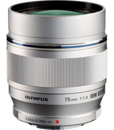 M.Zuiko Digital ED 75mm f/1.8 objektiiv, hõbedane