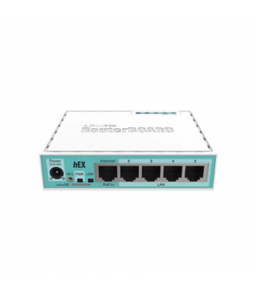 Mikrotik Wired Ethernet Router (No Wifi) RB750Gr3, hEX, Dual Core 880MHz CPU, 256MB RAM, 16 MB (MicroSD), 5xGigabit LAN, USB, PC