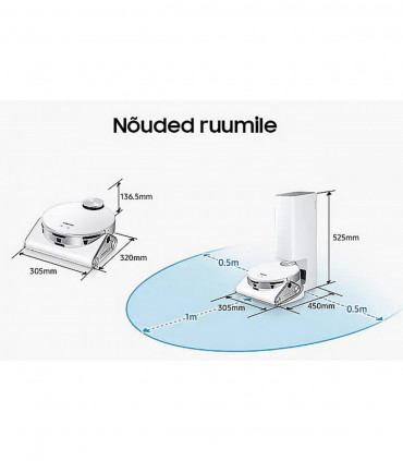 Samsung VR50T95735W/WA JetBot AI 90+, valge