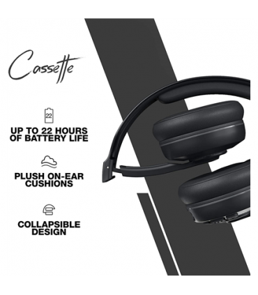 Skullcandy Wireless Headphones Cassette Wireless/Wired, On-Ear, Microphone, 3.5 mm, Bluetooth, Black
