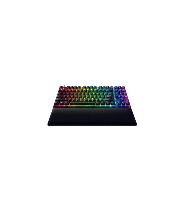Razer Huntsman V2 Tenkeyless, Optical Gaming Keyboard, RGB LED light, US, Black, Wired, Clicky Purple Switch