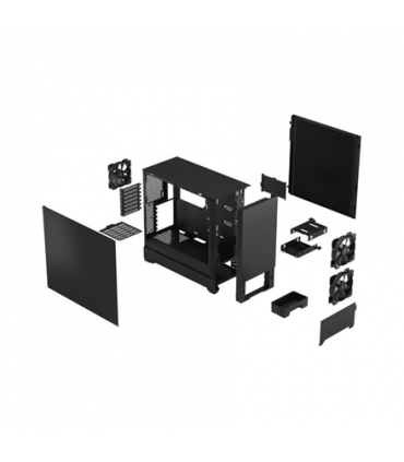 Fractal Design Pop Silent Black Solid, ATX, mATX, Mini ITX, Power supply included No