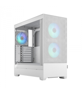 Fractal Design Pop Air RGB White TG Clear Tint, ATX, mATX, Mini ITX, Power supply included No