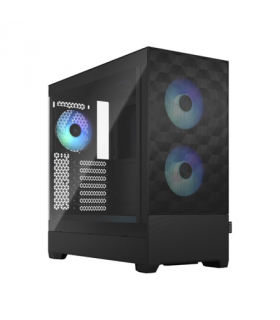 Fractal Design op Air RGB Black TG Clear Tint, ATX, mATX, Mini ITX, Power supply included No