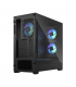 Fractal Design op Air RGB Black TG Clear Tint, ATX, mATX, Mini ITX, Power supply included No