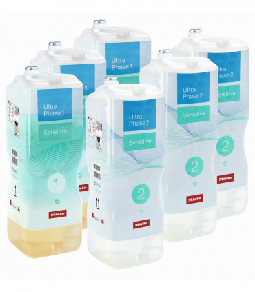 Miele 3 x UltraPhase 1 + 3 x UltraPhase 2 Sensitive pesuvahendi komplekt