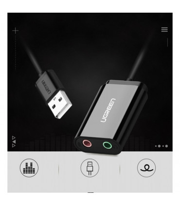 Ugreen USB 2.0 väline heliadapter 3,5mm