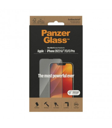 Panzerglass iPhone 14 / 13 / 13 Pro , musta äärega