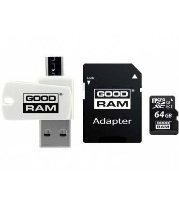 Goodram Micro SDHC 10 class + Adapter 64GB