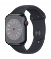 Apple Watch 8 GPS 45mm, must silikoonrihm