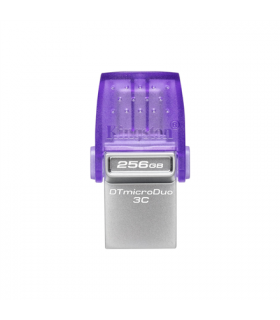 Kingston DataTraveler DT Micro Duo 3C 256 GB, USB Type-C and Type-A, Purple