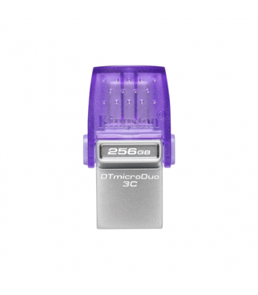 Kingston DataTraveler DT Micro Duo 3C 256 GB, USB Type-C and Type-A, Purple