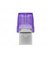Kingston DataTraveler DT Micro Duo 3C 256 GB, USB Type-C and Type-A, Purple