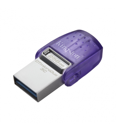 Kingston DataTraveler DT Micro Duo 3C 256 GB, USB Type-C and Type-A, Purple