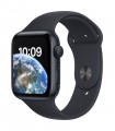 Apple Watch SE GPS 44mm, must silikoonrihm