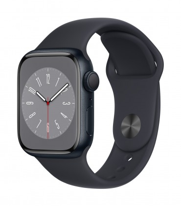 Apple Watch 8 GPS 41mm, must silikoonrihm