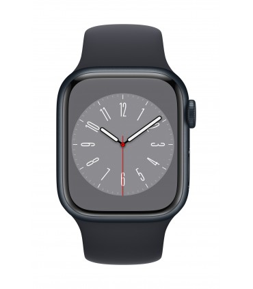 Apple Watch 8 GPS 41mm, must silikoonrihm