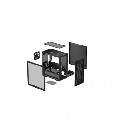 Deepcool CH370  Black, Micro ATX, Power supply included No