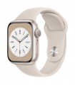 Apple Watch 8 GPS 41mm, valge silikoonrihm