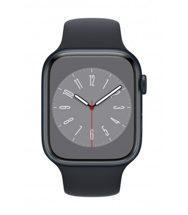 Apple Watch 8 GPS + LTE 45mm, must silikoonrihm