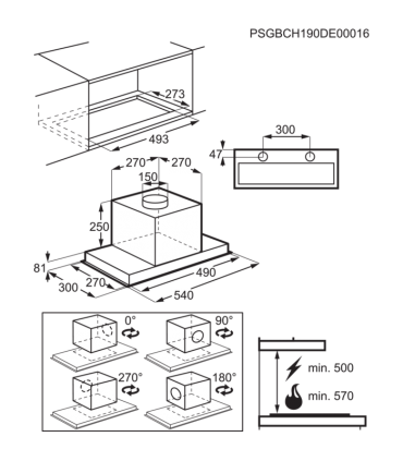 Electrolux LFG716X Hob2Hood 54 cm