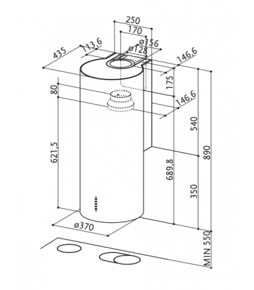 Faber CYLINDRA PLUS WH GLOSS