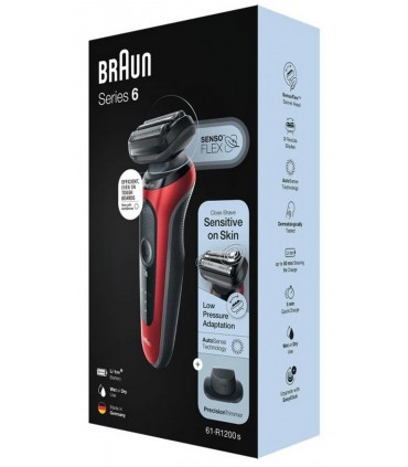 Braun 61-R1200s Series 6 AutoSense, punane