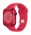 Apple Watch 8 GPS 41mm, punane silikoonrihm