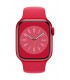 Apple Watch 8 GPS 41mm, punane silikoonrihm