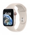 Apple Watch SE GPS + Cellular 44mm Starlight Aluminium Case with Starlight Sport Band - Regular 2nd Gen