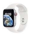 Apple Watch SE GPS + Cellular 44mm Silver Aluminium Case with White Sport Band - Regular 2nd Gen