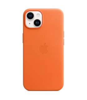 Apple iPhone 14 Leather Case with MagSafe - Orange