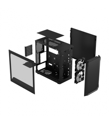 Fractal Design Focus 2 RGB Black TG Clear Tint, Midi Tower