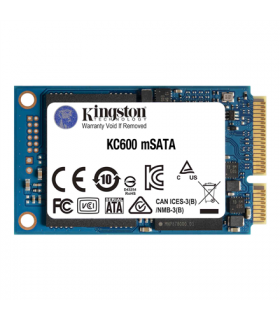 Kingston KC600 1000 GB, SSD interface mSATA, Write speed 520 MB/s, Read speed 550 MB/s
