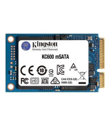 Kingston KC600 1000 GB, SSD interface mSATA, Write speed 520 MB/s, Read speed 550 MB/s