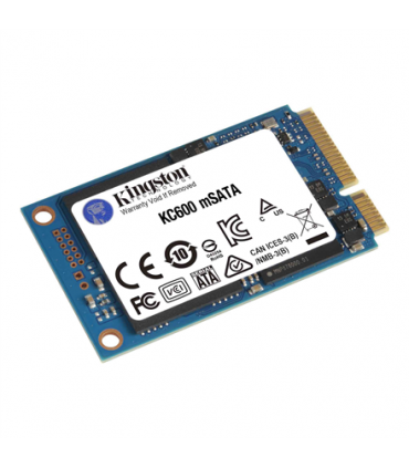 Kingston KC600 1000 GB, SSD interface mSATA, Write speed 520 MB/s, Read speed 550 MB/s