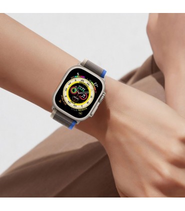 Tech-Protect kellarihm Nylon Apple Watch 42/44/45/49mm, hall/sinine