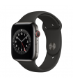 Apple Watch 6 GPS+LTE, 44 mm, roostevaba korpus, must silikoonrihm