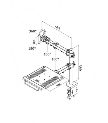 NEOMOUNTS NB/MONITOR ACC DESK MOUNT/FPMA-D960NOTEBOOK