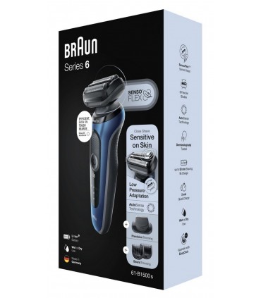 Braun 61-B1500s Series 6, AutoSense, sinine