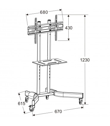 D960B Ratastel tv-alus