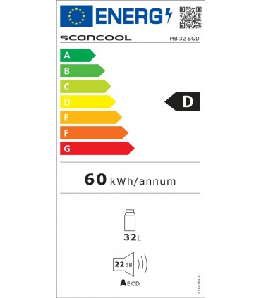 Scandomestic MB32BGD klaasuksega minibaar